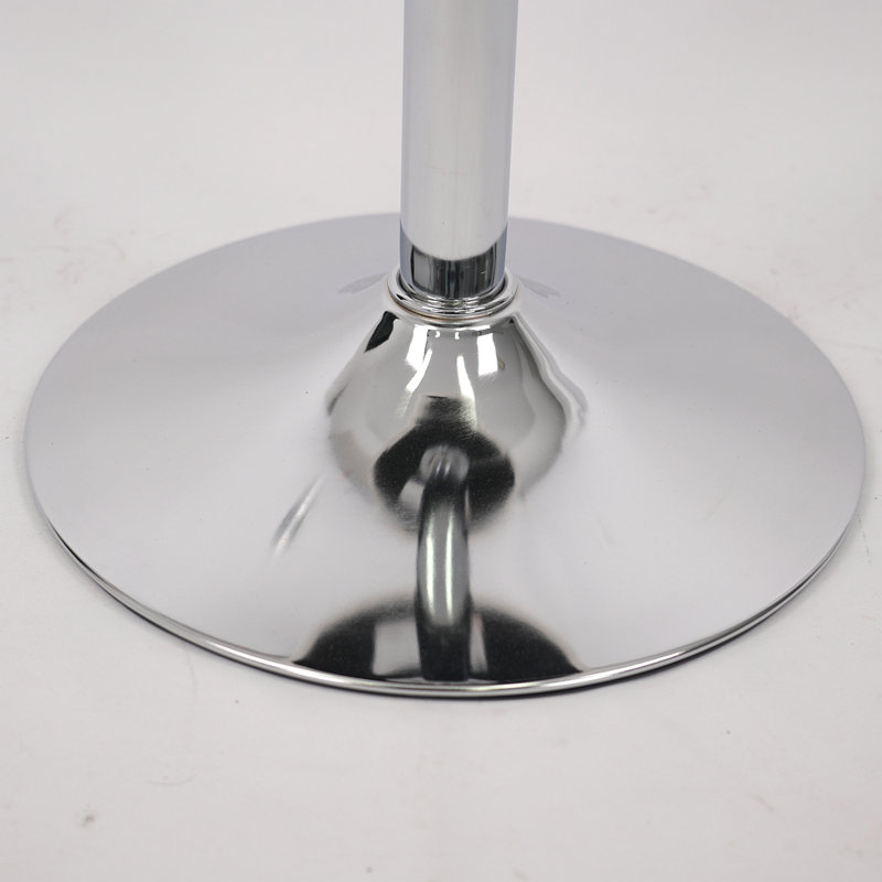 Chaise de bar en polyuréthane avec dossier semi-circulaire et hauteur réglable. Convient aux restaurants, salons et cafés. Ensemble de 2