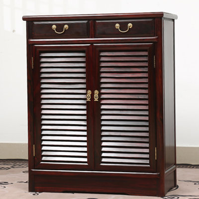 Solid wood furniture storage shoe cabinet