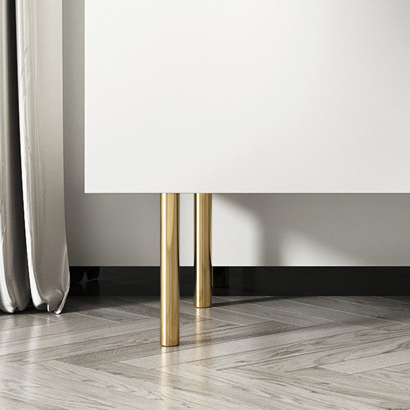 Buffet moderne minimaliste avec 3 portes, Blanc