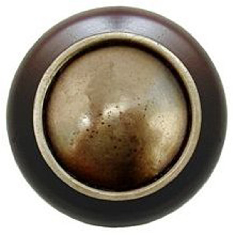Classic Mushroom Knob, Antique Brass