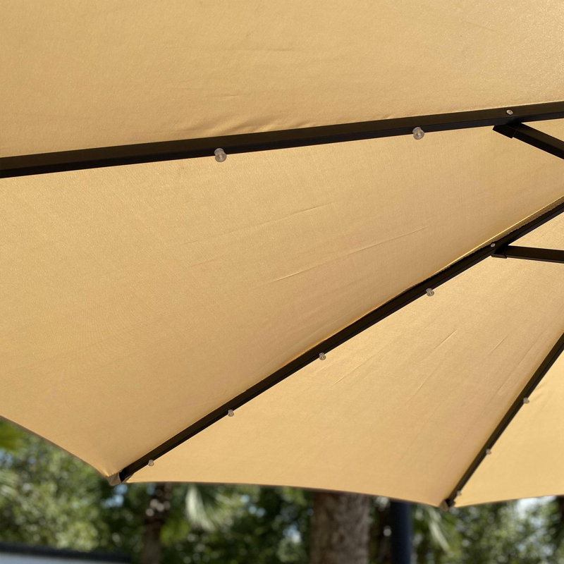 Parasol Taibah 120 avec contrepoids inclus, Bleu marine