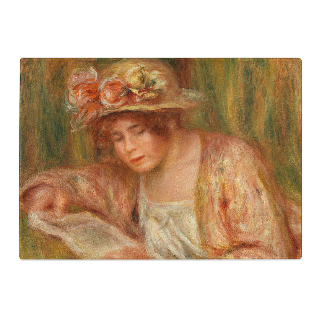 Andree in a Hat by Pierre-Auguste Renoir Chopping Board
