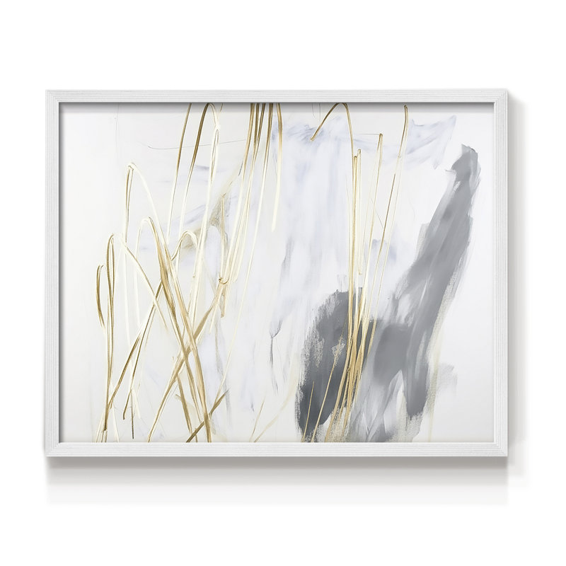 Série abstraite XXI, reproduction encadrée, H 11 po x l 14 po, Blanc