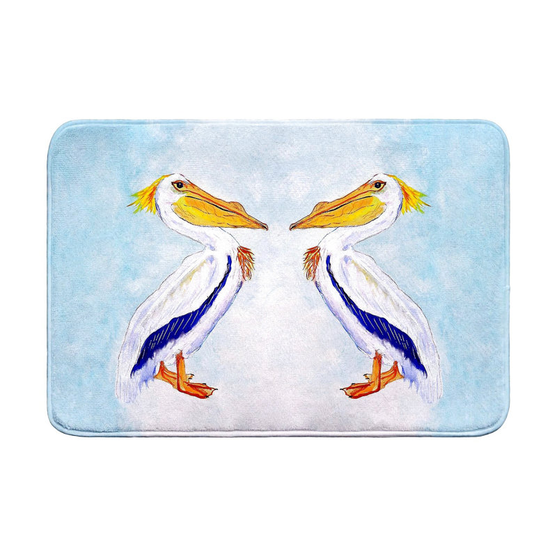 King Pelican - Mirrored Bath Mat, 36" L x 24" W
