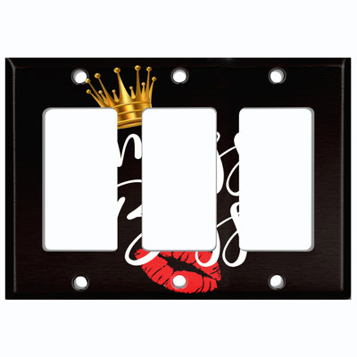 Plaque murale d'interrupteur à bascule Miss Gang Queen Crown