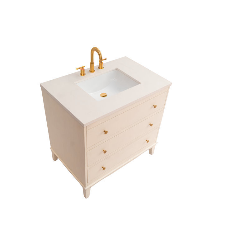 Jackson 36"L Free Standing Vanity In Antique White