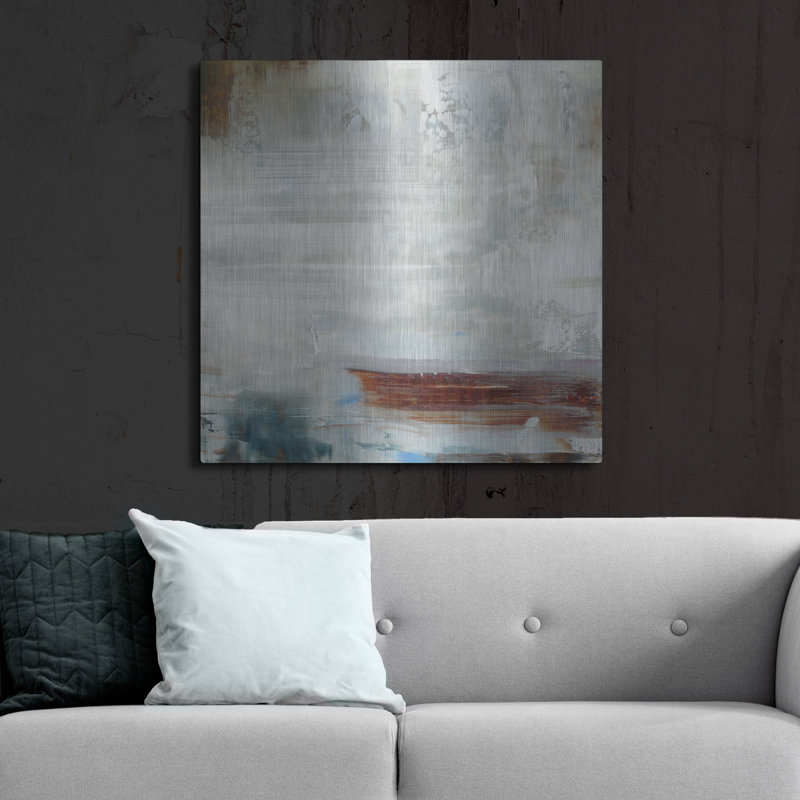  «La ville du brouillard et de la mer» par Aondrea H. Maynard, art mural en métal, 36 po x 36 po