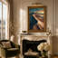 «Layered» sarcelle et or abstrait, paysage de dunes de sable, art mural-180869531