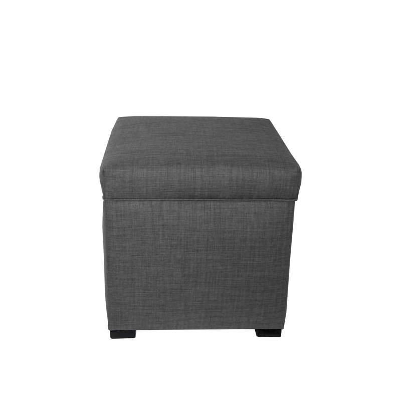 Repose-pieds carré avec rangement 19 po Tinley, Gris foncé