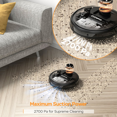 Geek Smart L8 Robot Vacuum And Mop – Lds Navigation, 2700pa×2 Turbo Suction, 3-in-1 Sweeping/vacuuming/mopping, App Control, Selective Room Cleaning, 110‑min Runtime (note: Please Verify Amazon Policy & Compliance Before Purchase)