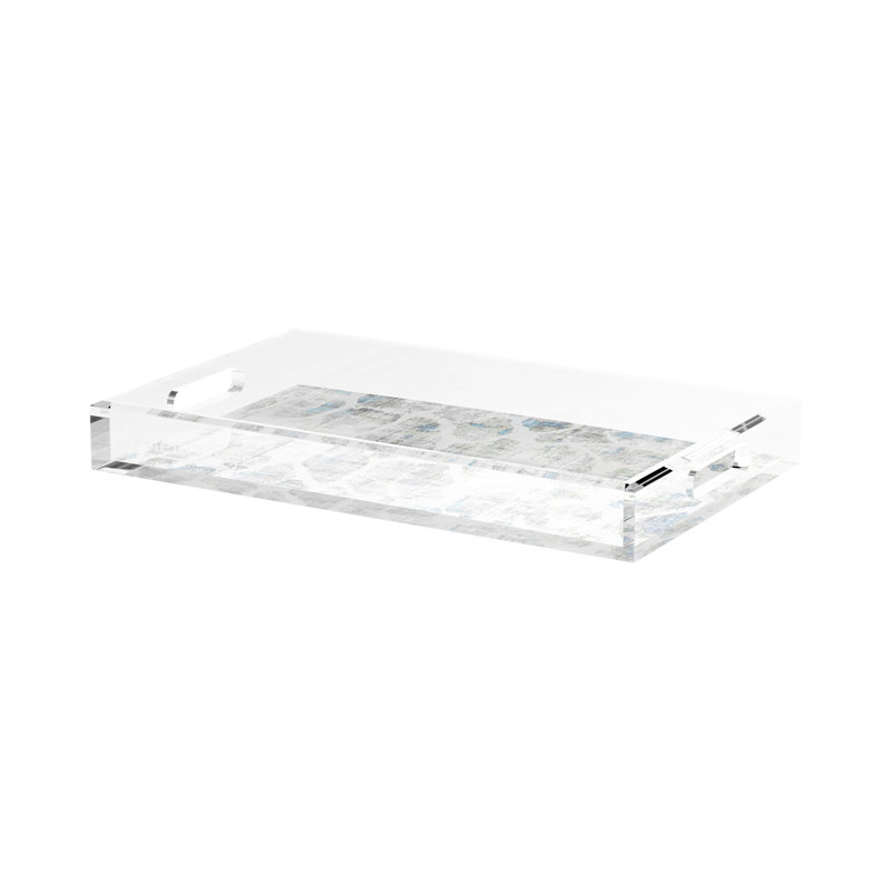 Giraffe Opulence Acrylic Rectangle Decorative Tray, 17"W x 10.5"D x 2"H
