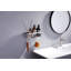 Tablette de coin de douche murale en acier inoxydable avec crochets