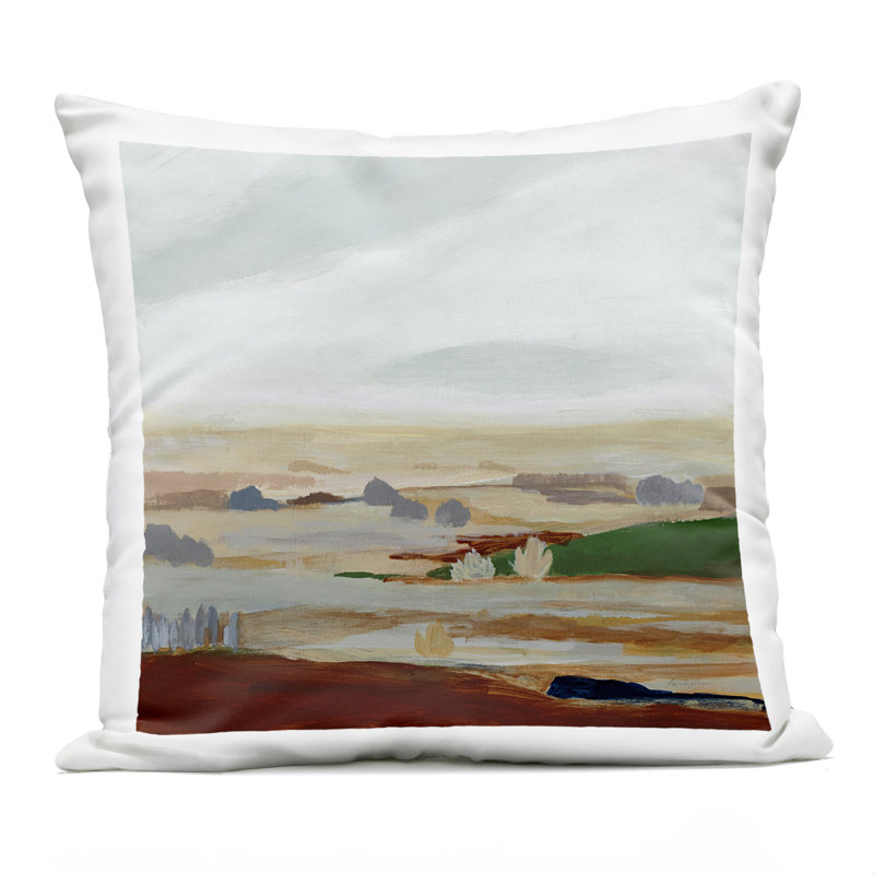 Coussin décoratif d'extérieur «August Layers Desert», par Pamela Munger