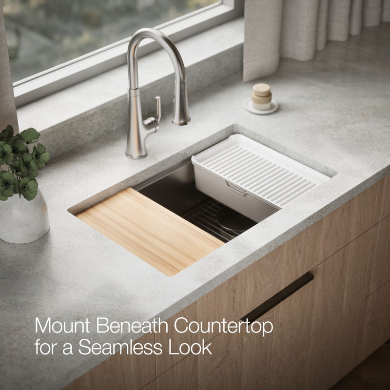 Strive® 29 In. Undermount Single-Bowl Workstation Kitchen Sink