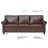 84" Faux Leather Classic Nailhead Trim Sofa with Rolled Arms-1114760363