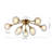 9 - Light Double Layer Glass Globe Sputnik Sphere Semi Flush Mount-739773358