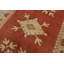 Tapis en laine ivoire/rouge 6 pi 8 po x 9 pi 1 po one-of-kind à la main noué la Ackles