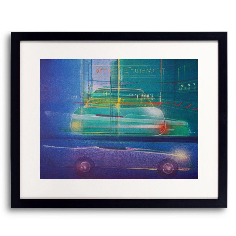 Nightscape.Office Reflection Print by Gerard Tunney