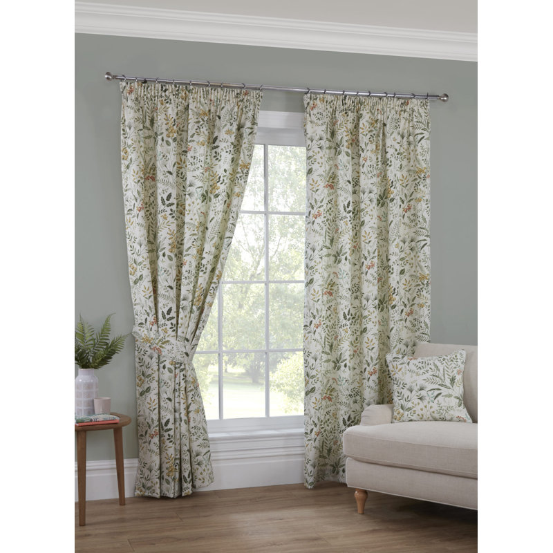 Cotton Blend Room Darkening Curtain Panel Pair, 90x90"