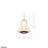 Desert Flyer 3-Light Pendant - Satin Brass/Medium Walnut