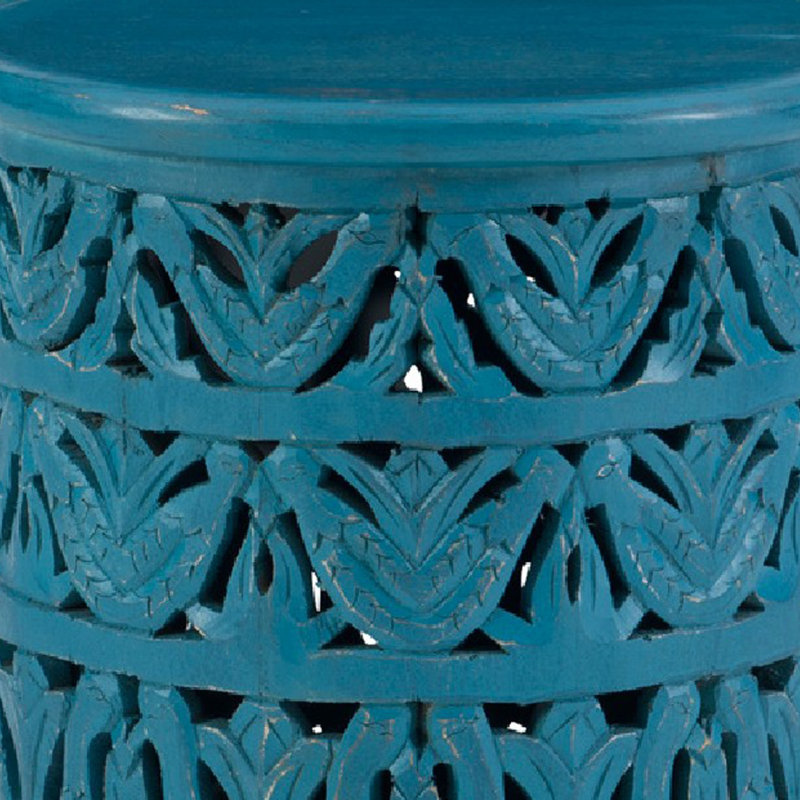 Table de bout cylindrique Eakin, Bleu