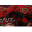 Tapis noir et rouge Anadol unique en son genre 4 pi 8 po x 10 pi 9 po