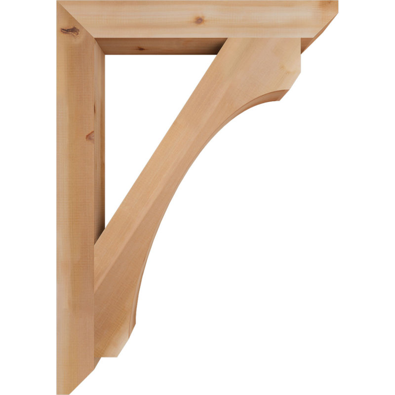 Support en bois / corbeau, Cèdre rouge de l'Ouest (lisse), H 42 po x l 3,5 po x P 30 po