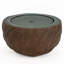 Fontaine à bulles ronde à DEL pour l'extérieur - Brun-196007118-196007119
