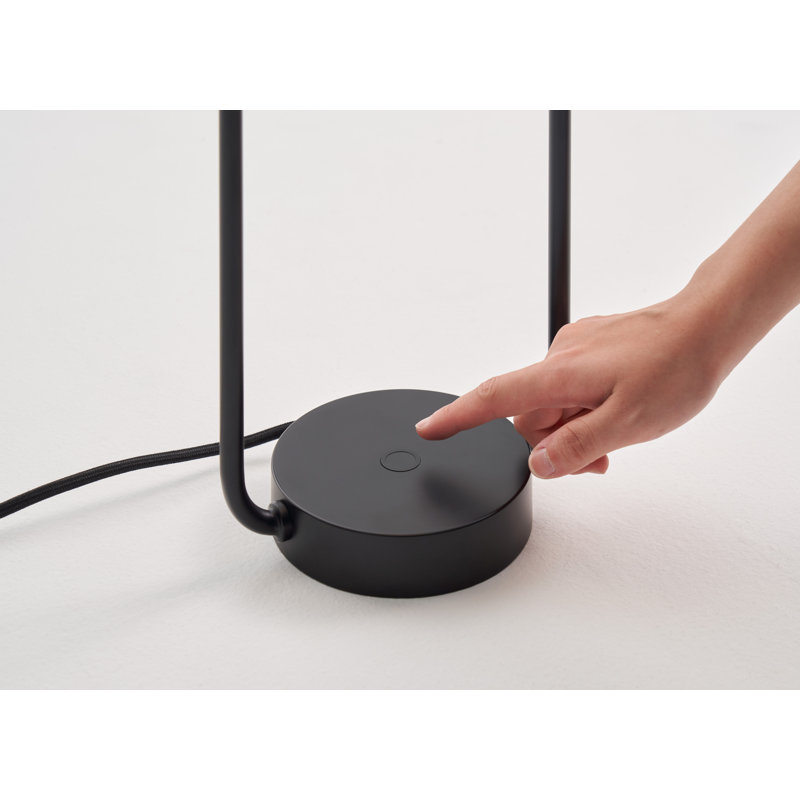 Lampe de table noire 19,3 po Hup, Noir brillant
