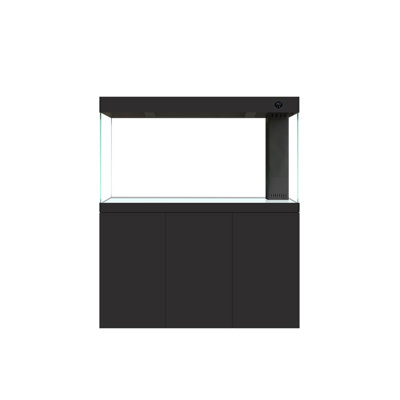 Grand aquarium 47,24 po à filtre vertical en alliage d'aluminium à base de verre noir