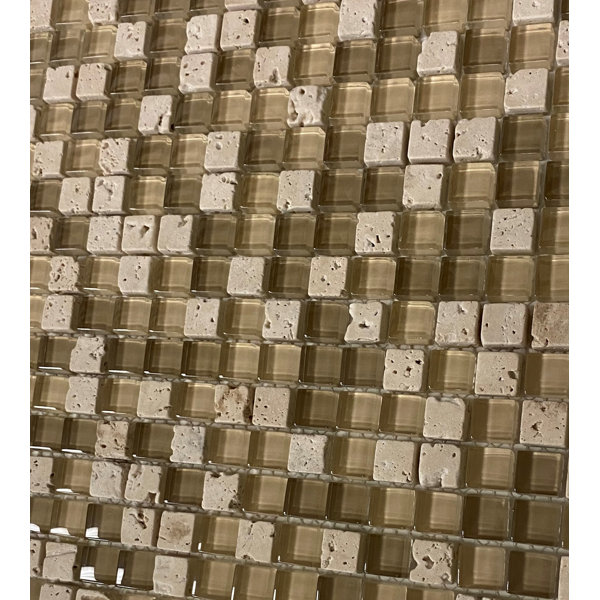 Glass Grid Mosaic Wall & Floor Tile 5/8" Mosaics on 12"x12"