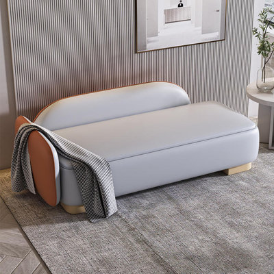 Luberta Faux Leather Chaise Lounge