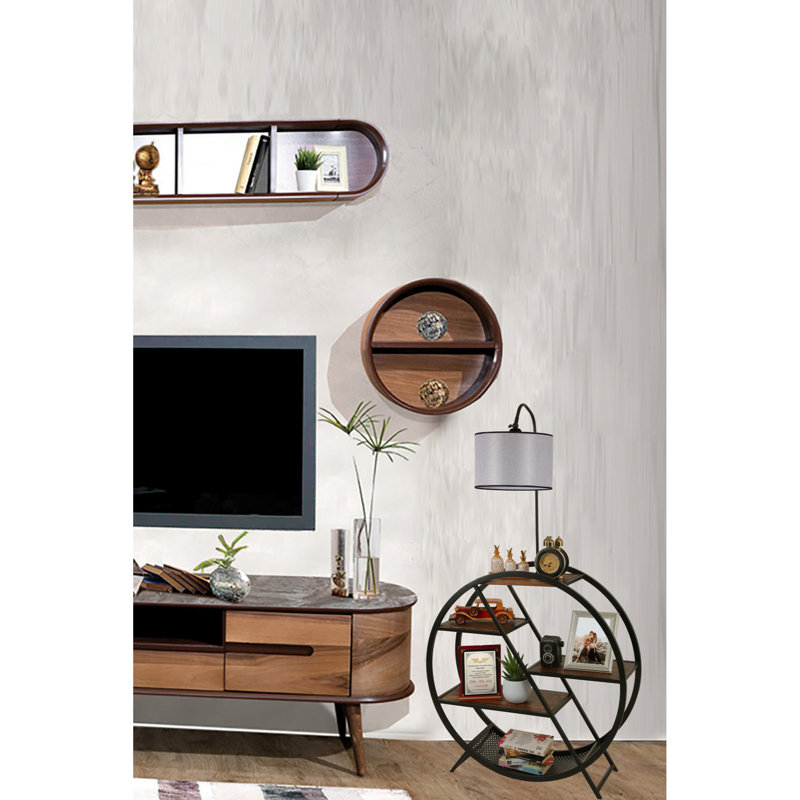 Lowesville 165cm Task Floor Lamp, Brown, Light Grey