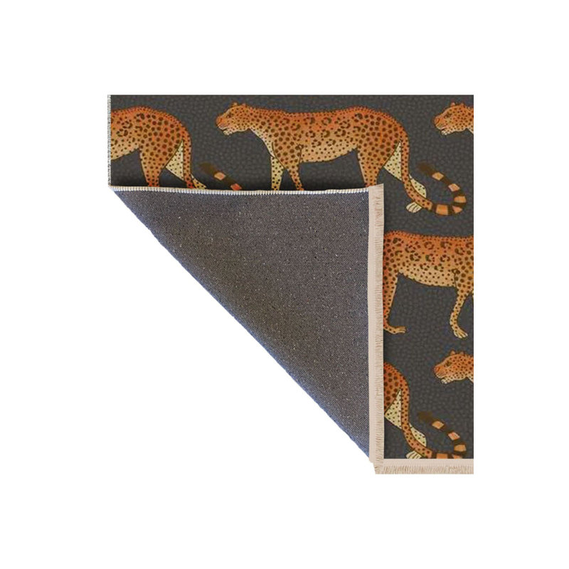 Tapis décoratif moderne à motif léopard lavable à la machine, Tapis de couloir 3 pi 3 po x 9 pi 10 po