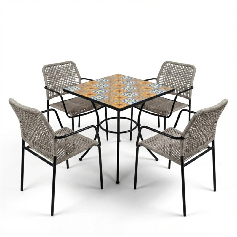 4 - Person Patio Dining Set with Square Table
