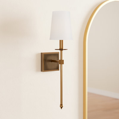 Jillian 1-Light Wallchiere in Warm Brass