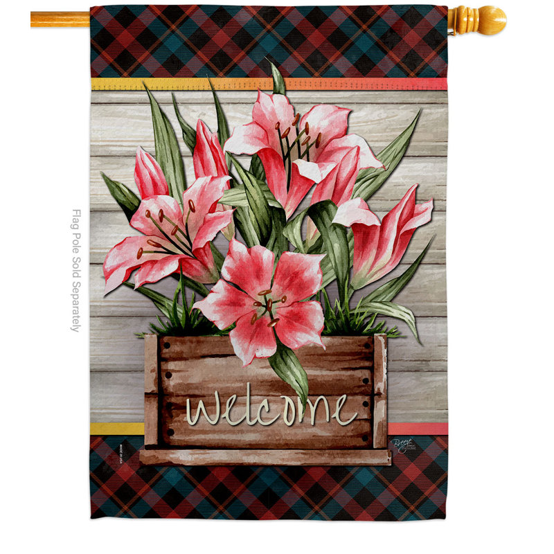 Drapeau de maison en polyester 40 x 28 po Altrud