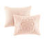Couvre-lit en chenille de coton rosé