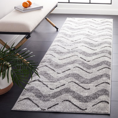 Chevron Grey/Cream/Black Area Rug