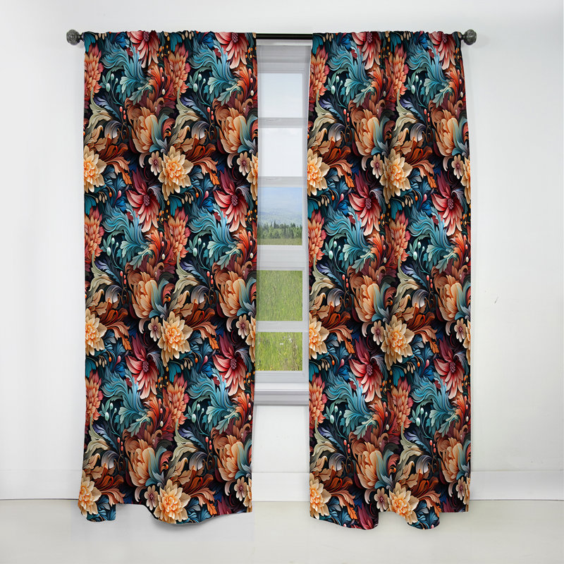 Rideau occultant Enchanted Paisley Gard, L 52 po x L 120 po