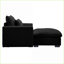 Canapés-lits, canapé modulaire moderne avec repose-pieds de rangement, siège profond pour salon / appartement / bureau | Noir | Velours côtelé