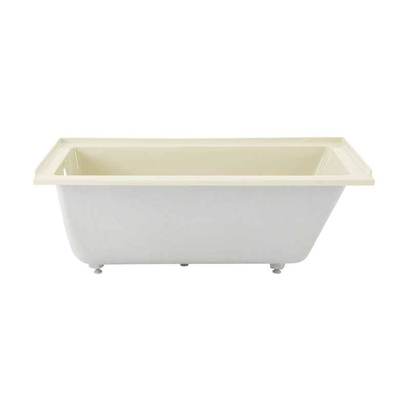 Baignoire en alcôve 60 "x 30" Voltaire, Gauche, Beige / Blanc