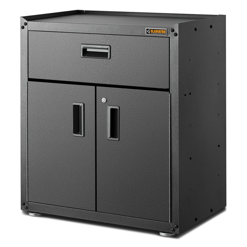 Ready-To-Assemble 3/4-Door Modular Gearbox, Black