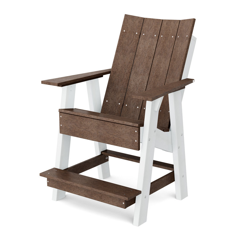 Chaise haute Adirondack contemporaine, Tudor Brown/White