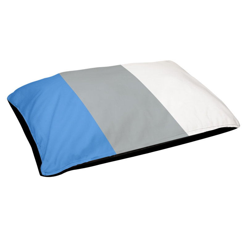 Coussin Golden State, Moyen (l 28 po x P 18 po x H 6 po), Blanc / gris