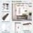 Farmhouse 4-in-1 Hall Tree With 6 Hooks, Entryway Bench With Adjustable Shelves, 16 Open Compartments And A Side Umbrella Rack-114556860