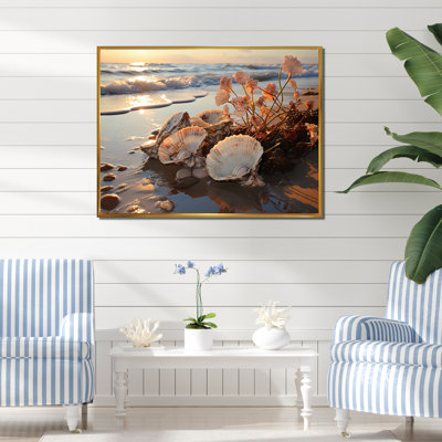 " Beach Photo Seashell Collage IV "