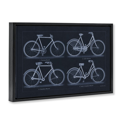 Traditional Bicycle Styles Diagram Floating Frame, design by Phillipa Katz