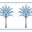 Bordure de papier peint adhésif Ajwaa Blue Lake Montgomery Palm-1666075622