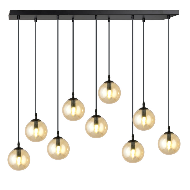 Cadesha 9 - Light Black Pendant, Amber